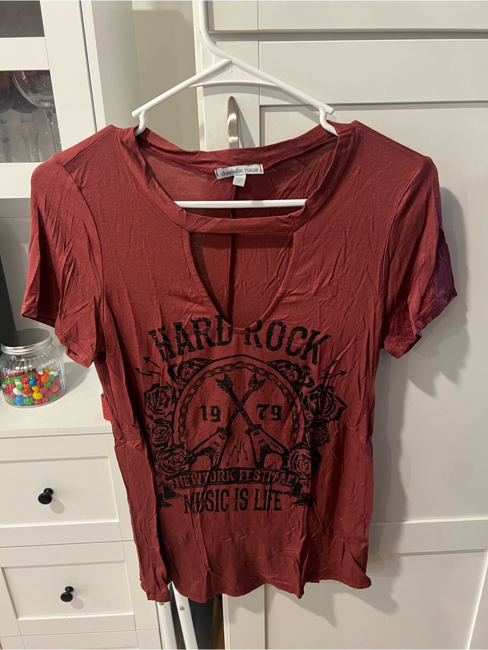 Hard Rock Graphic Cutout Tee